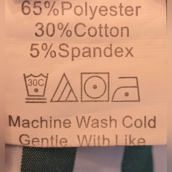 EUC SHEIN green/white ruffle hem cap flutter sleeve hidden white back zipper - Picture 9 of 14